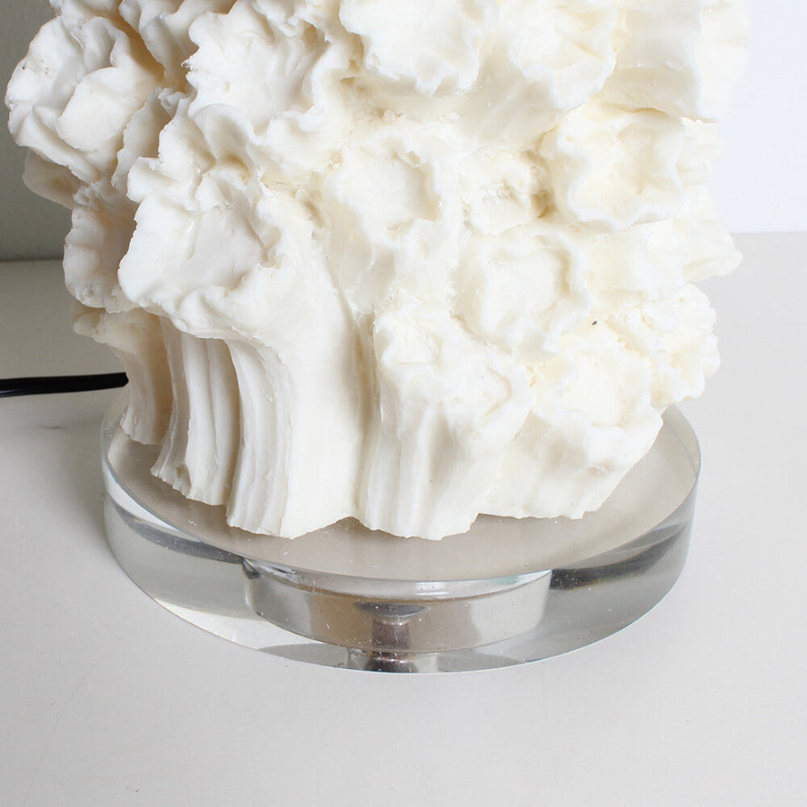 Modern Linen Shade Coral Table Lamp