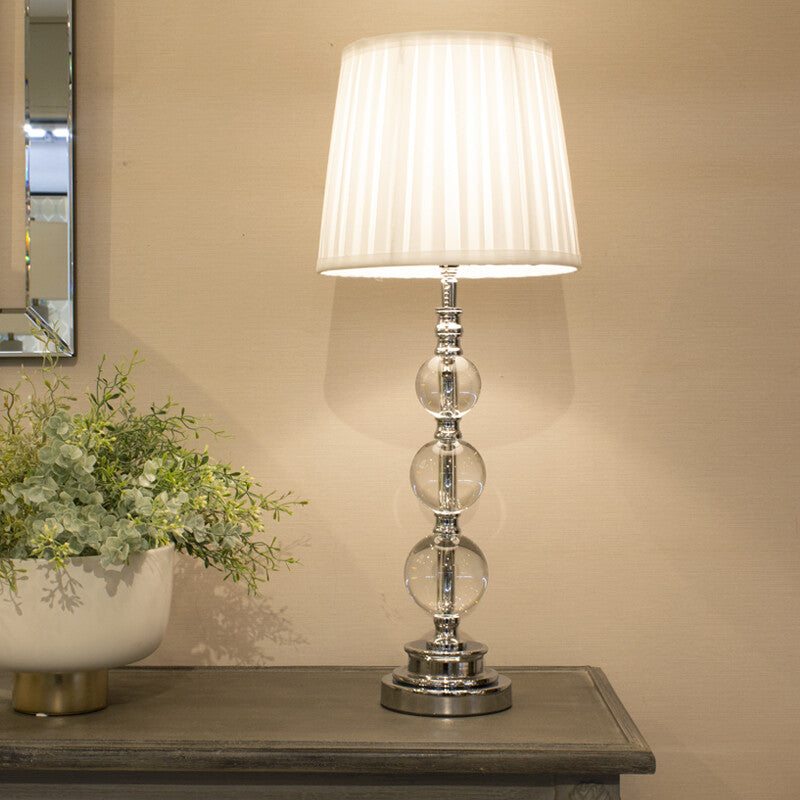 Classic white shade acrylic glass table lamp