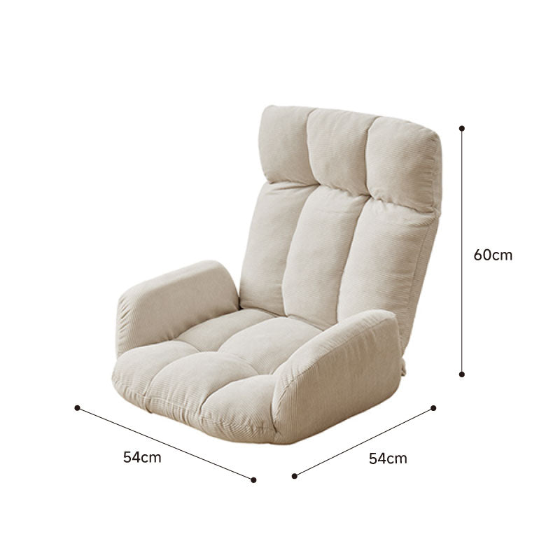 High-back reclining single sofa with armrests