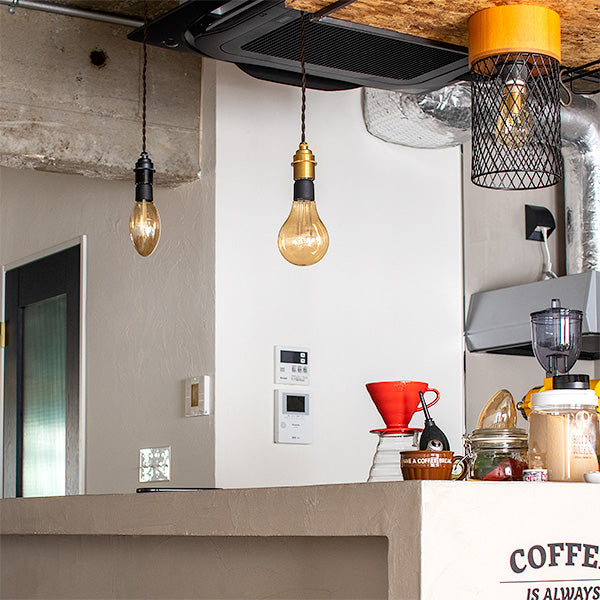 1-light pendant light, black