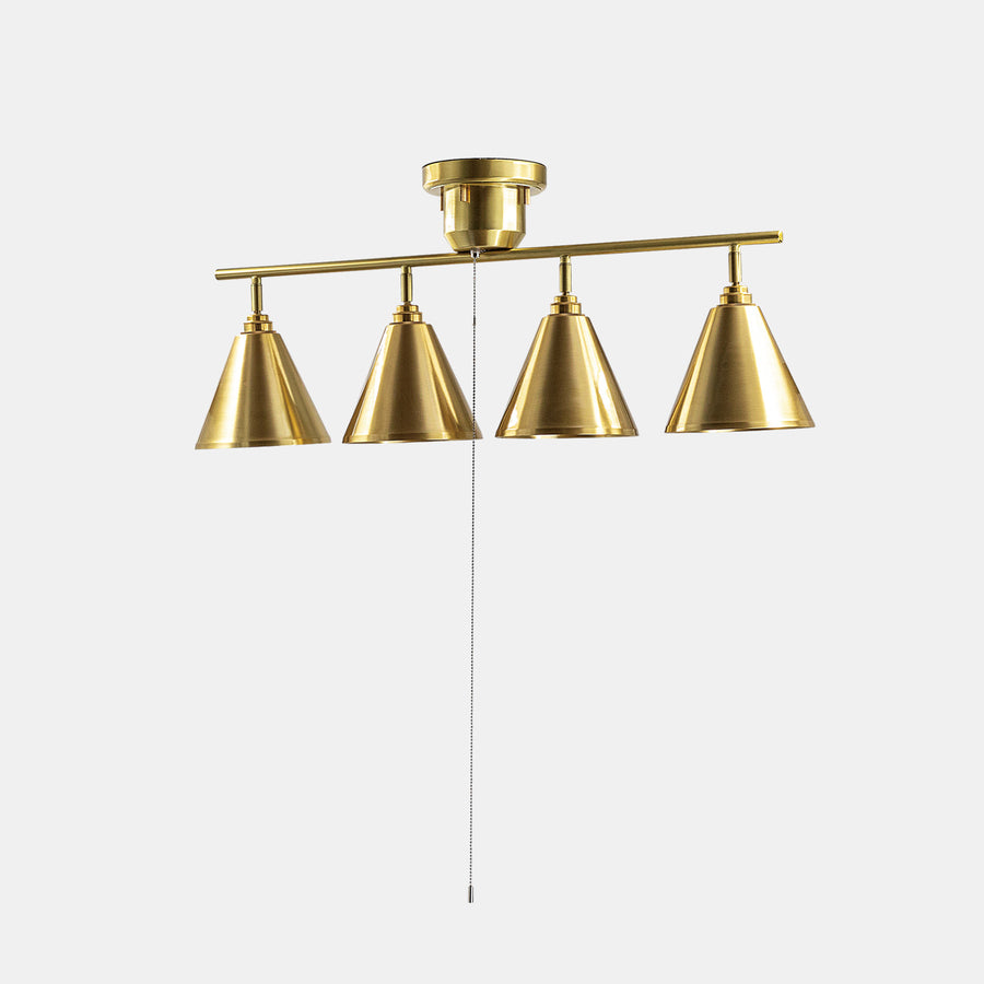 Lian 4-light ceiling light, brass