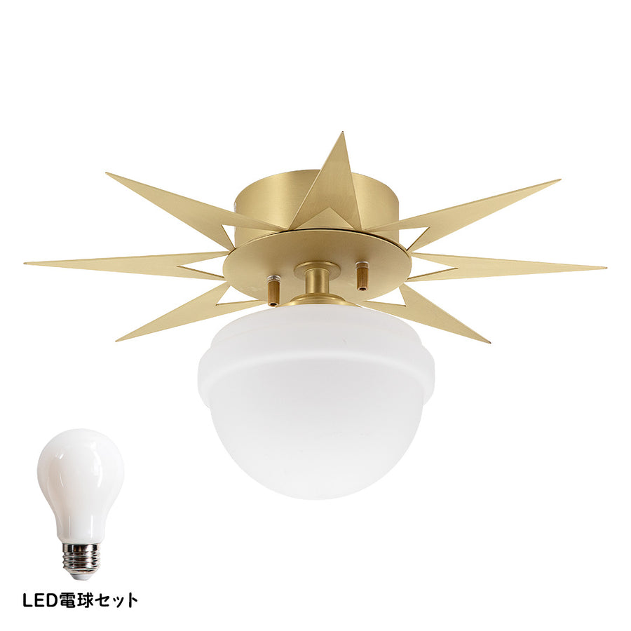 1-light ceiling light Finx Brass A60/White included