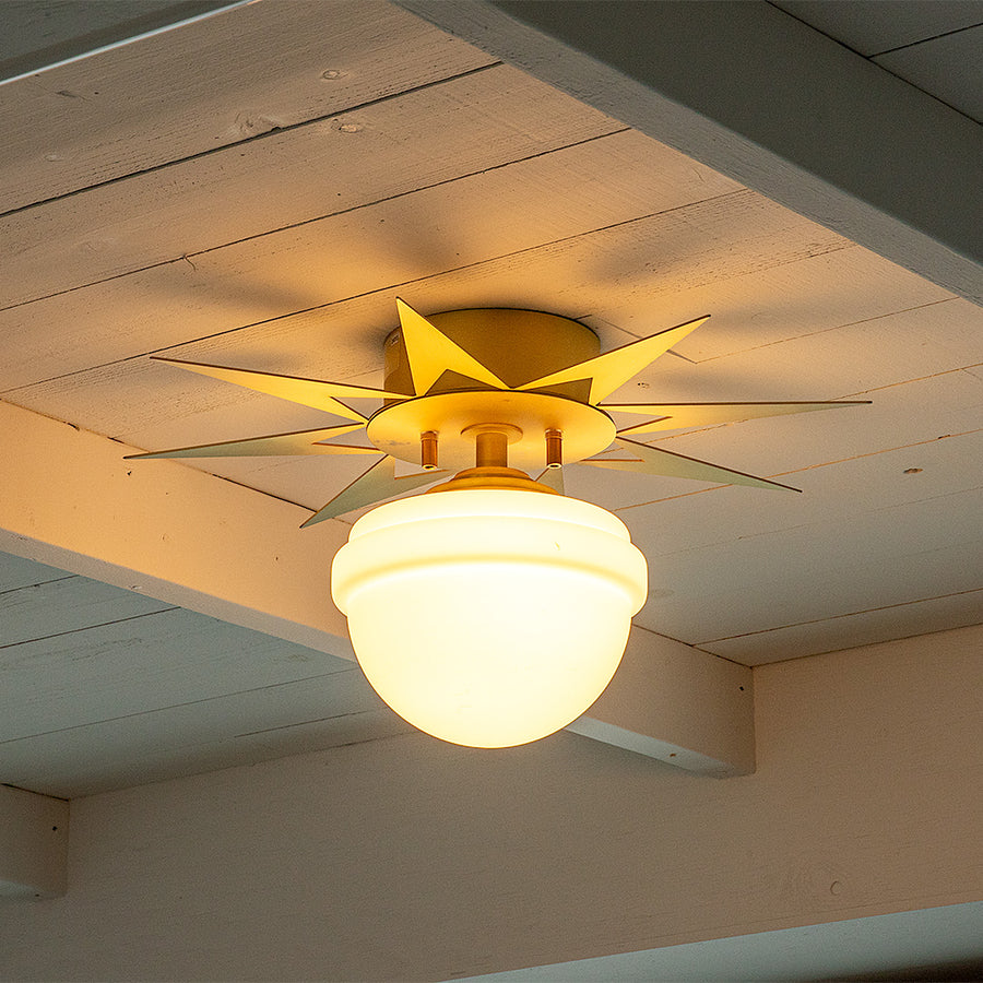 1-light ceiling light Finx Brass A60/White included