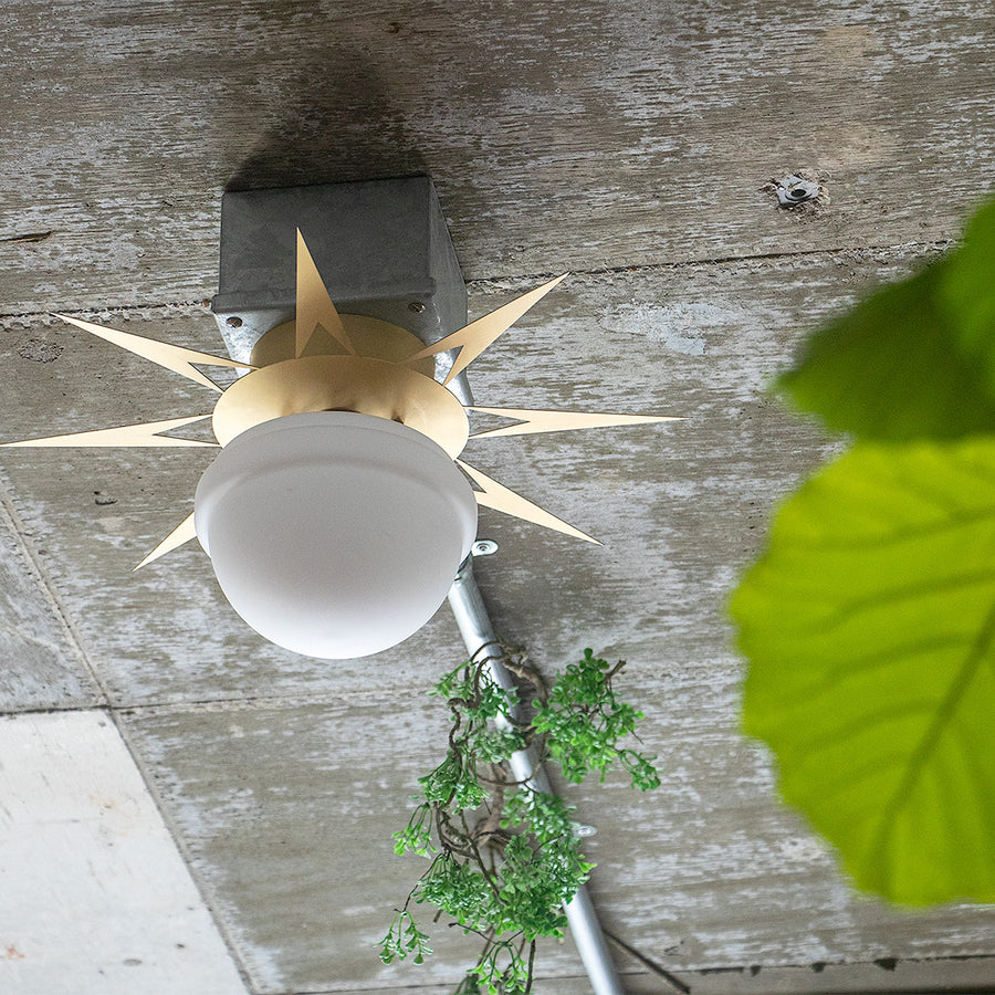 1-light ceiling light Finx Brass A60/White included