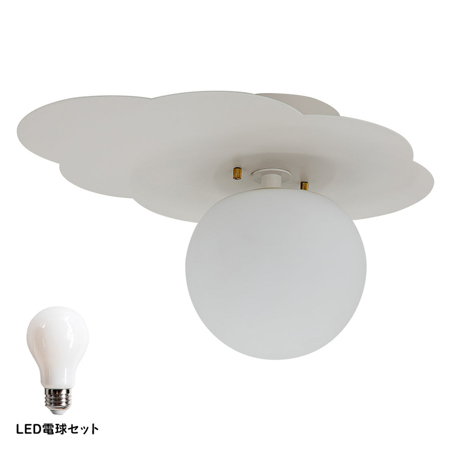 1-light ceiling light Burmese White A60/with white