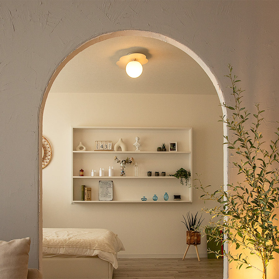 1-light ceiling light Burmese White