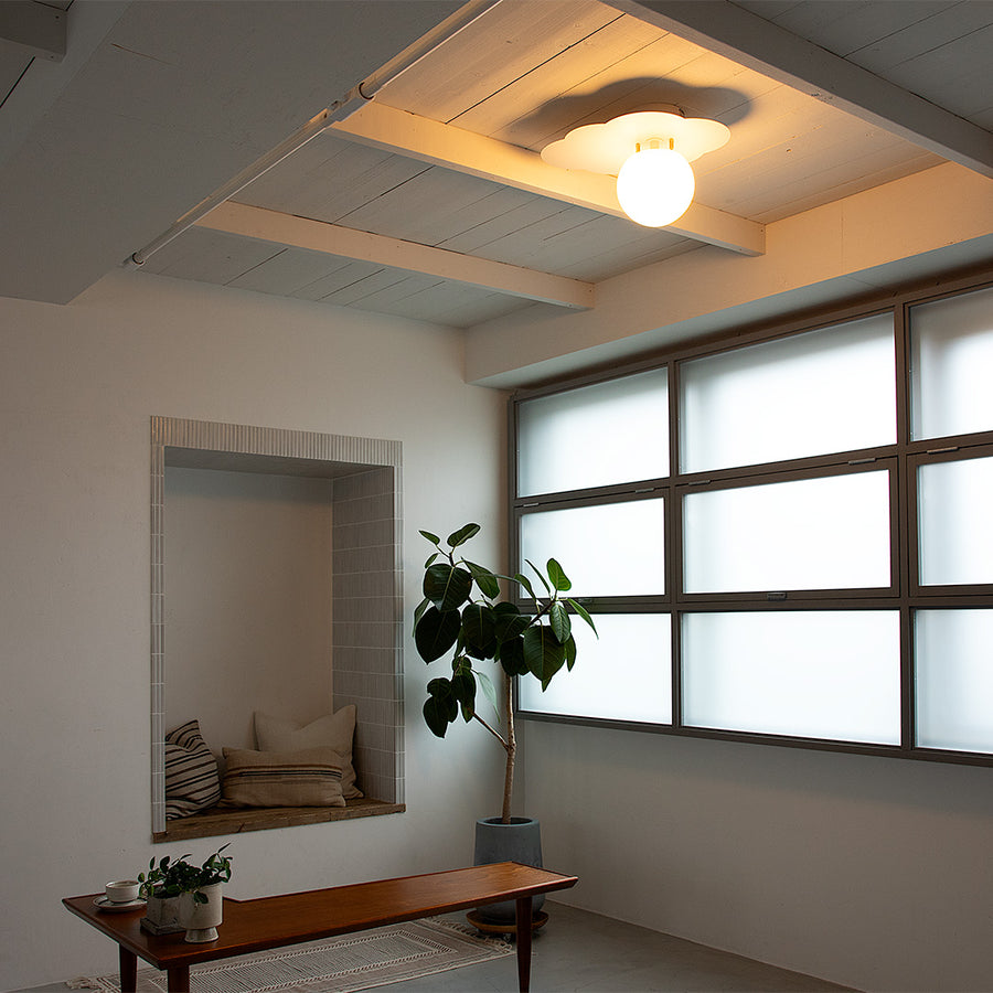1-light ceiling light Burmese White