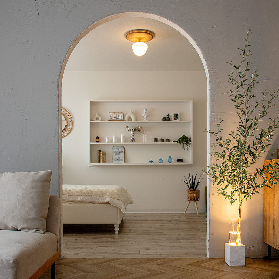 1-light ceiling light Ragdol Natural A60/White included