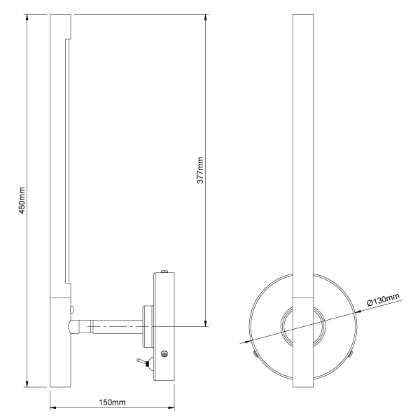 Manx Wall Light Black