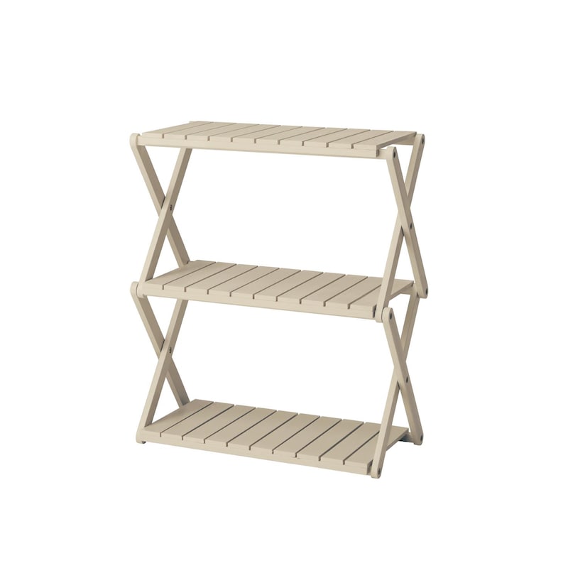 Easy-to-fold 3-tier rack