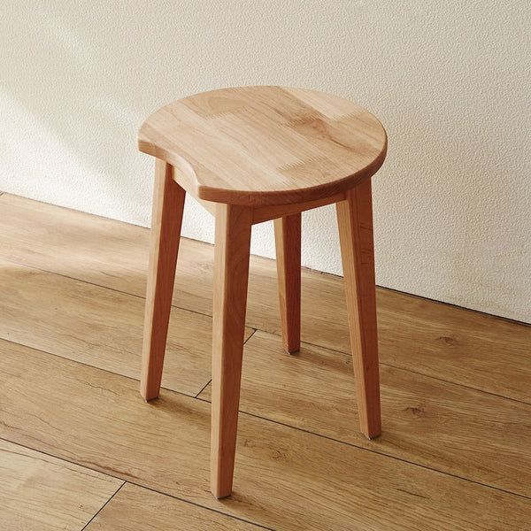 A stool made from natural alder wood