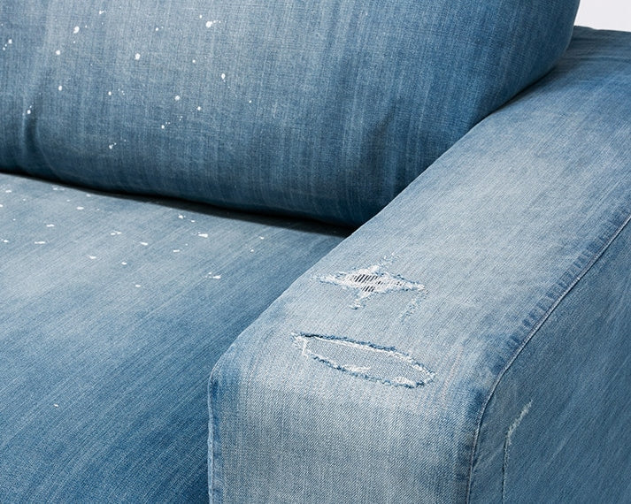 FRANKLIN SOFA Damage DENIM Franklin sofa damaged denim