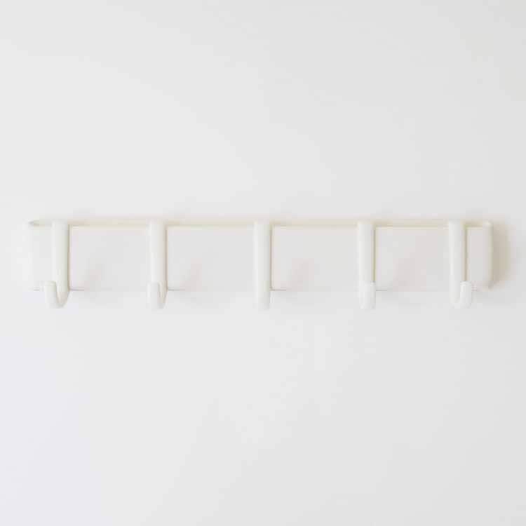 5-Hook White Magnetic Hooks