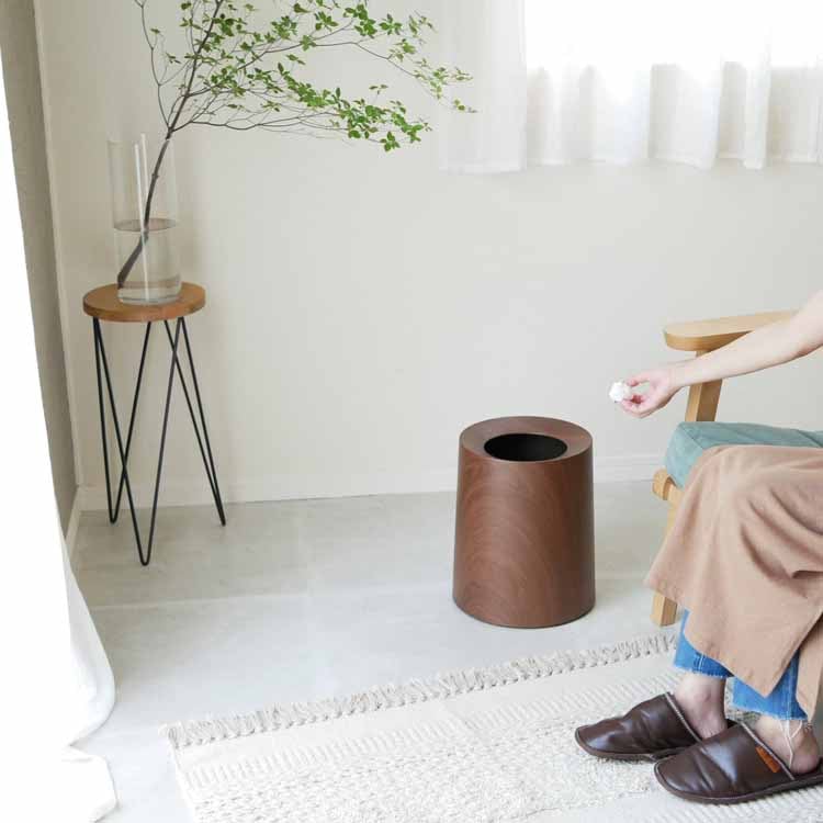 TUBELOR HOMME Round Dustbin, Rosewood