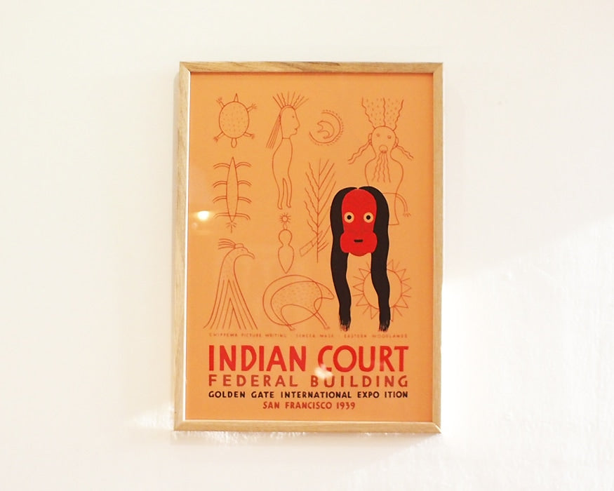 Indian Court Print 1220 インディアンコートプリント フレーム付
