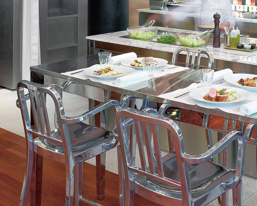 1006 NAVY BARSTOOL WITH ARMS アーム付き