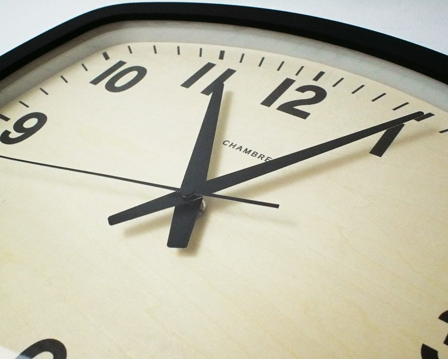 R-SQUARE BLACK CLOCK アールスクエアブラック 電波時計