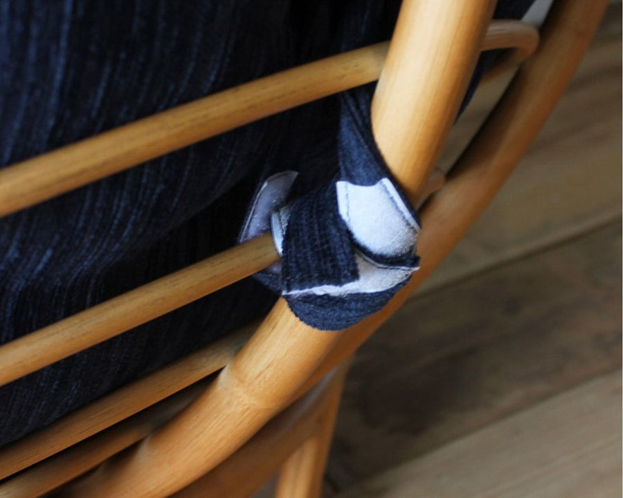 WICKER EASY CHAIR / STOOL NAVY ウィッカーイージーチェア/スツール ネイビー