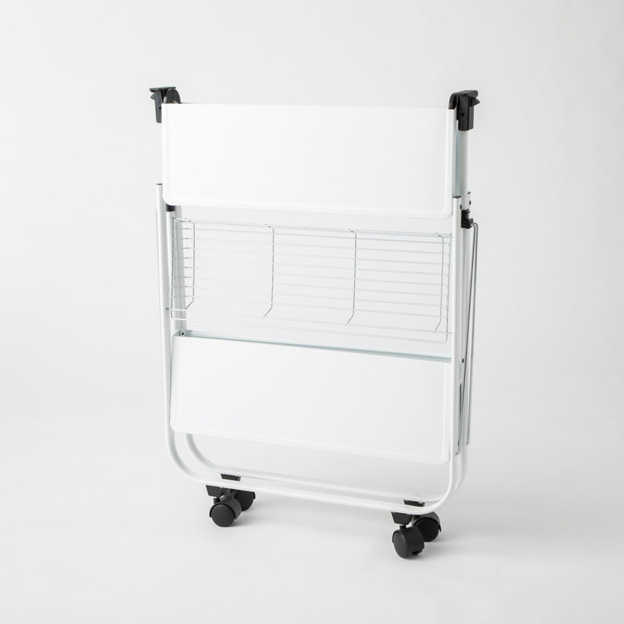 FOLDING TROLLEY SILVER ホワイト