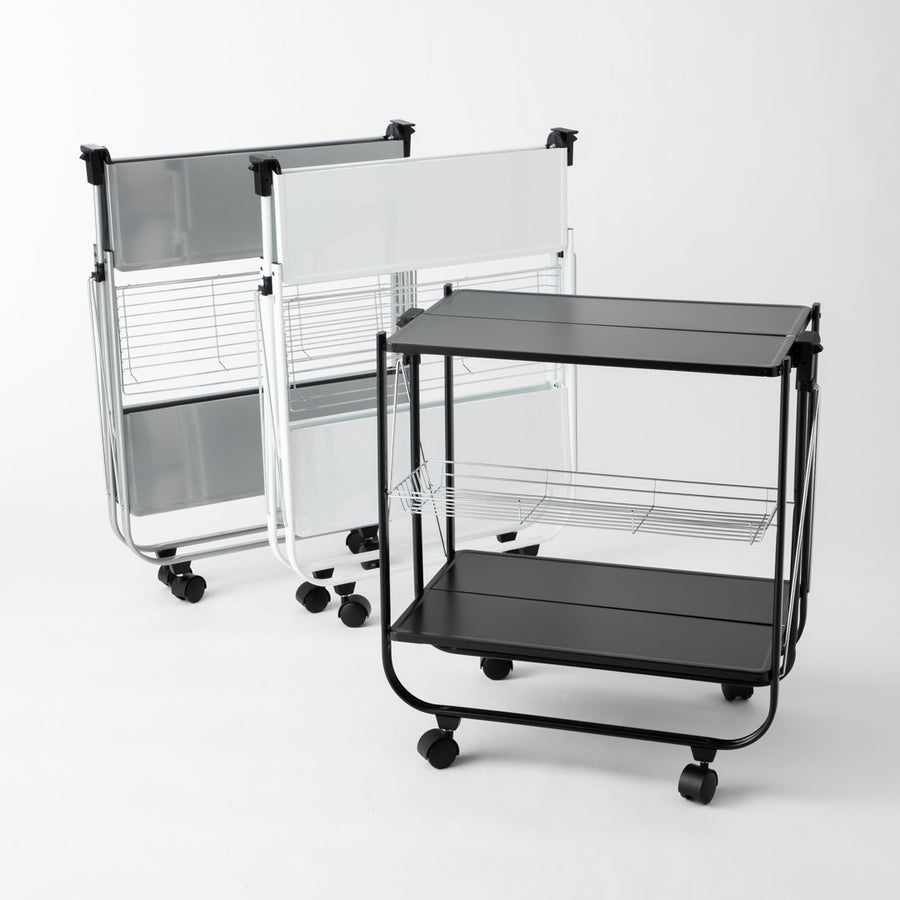 FOLDING TROLLEY SILVER マットブラック