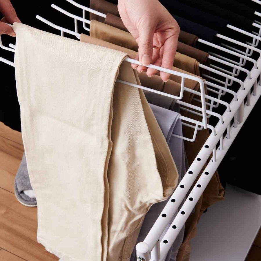 bws SELECTION Slacks Hanger, 10-Holder, White