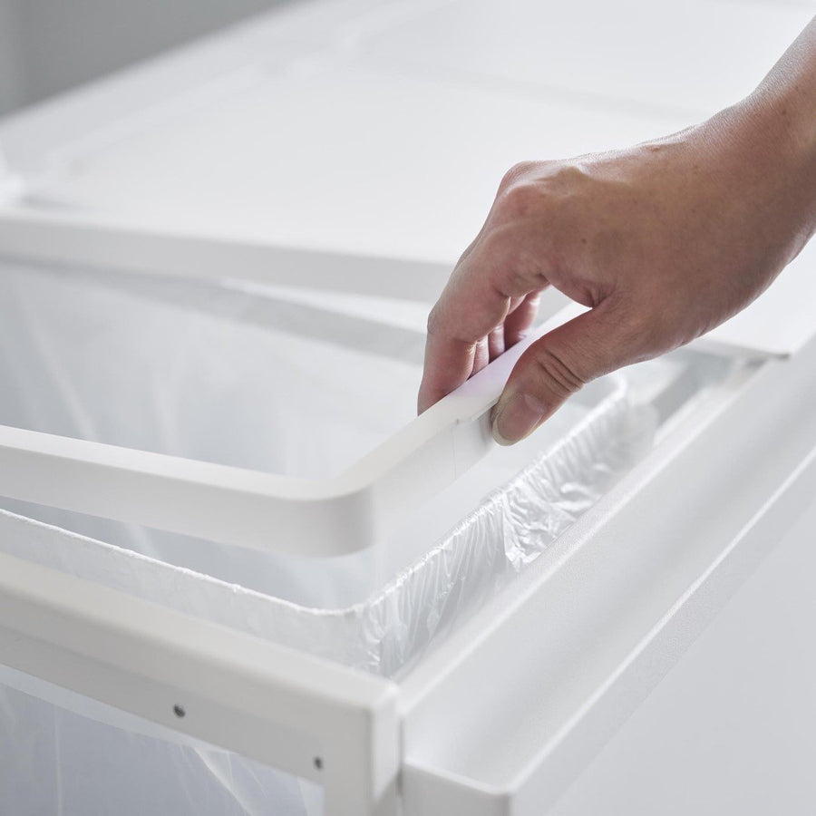 Tower 45L lidded, privacy-protected trash cart with 3 compartments