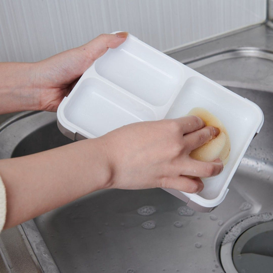 FOODMAN 抗菌 薄型弁当箱 600ml・ケース・箸 3点セット グレーベージュ