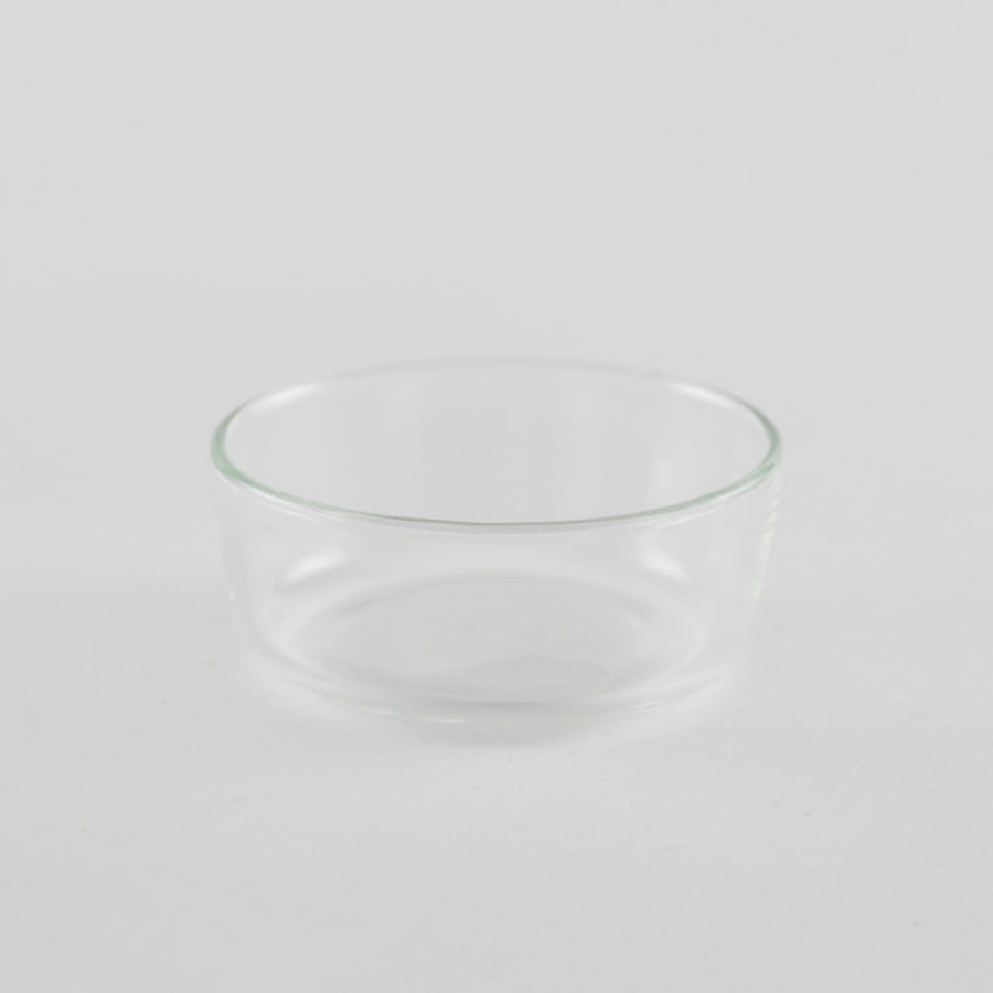Set of 3 stackable crown glass condiment dishes