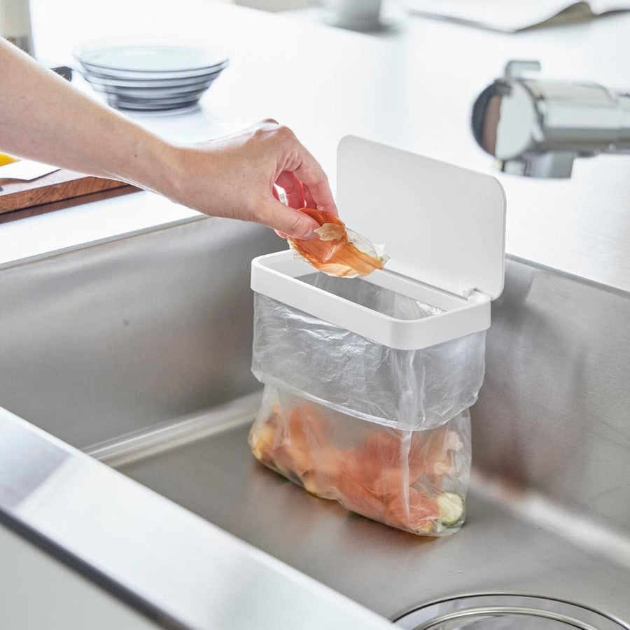 tower magnetic plastic bag holder with lid