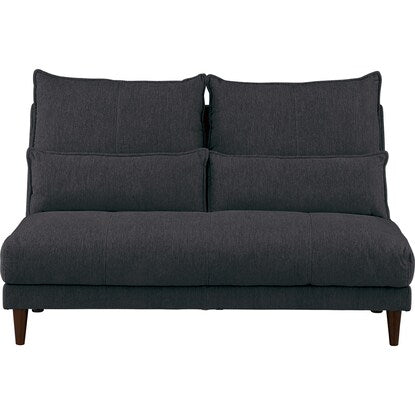 Upholstered armless sofa for 2 people (RJ001 BK)