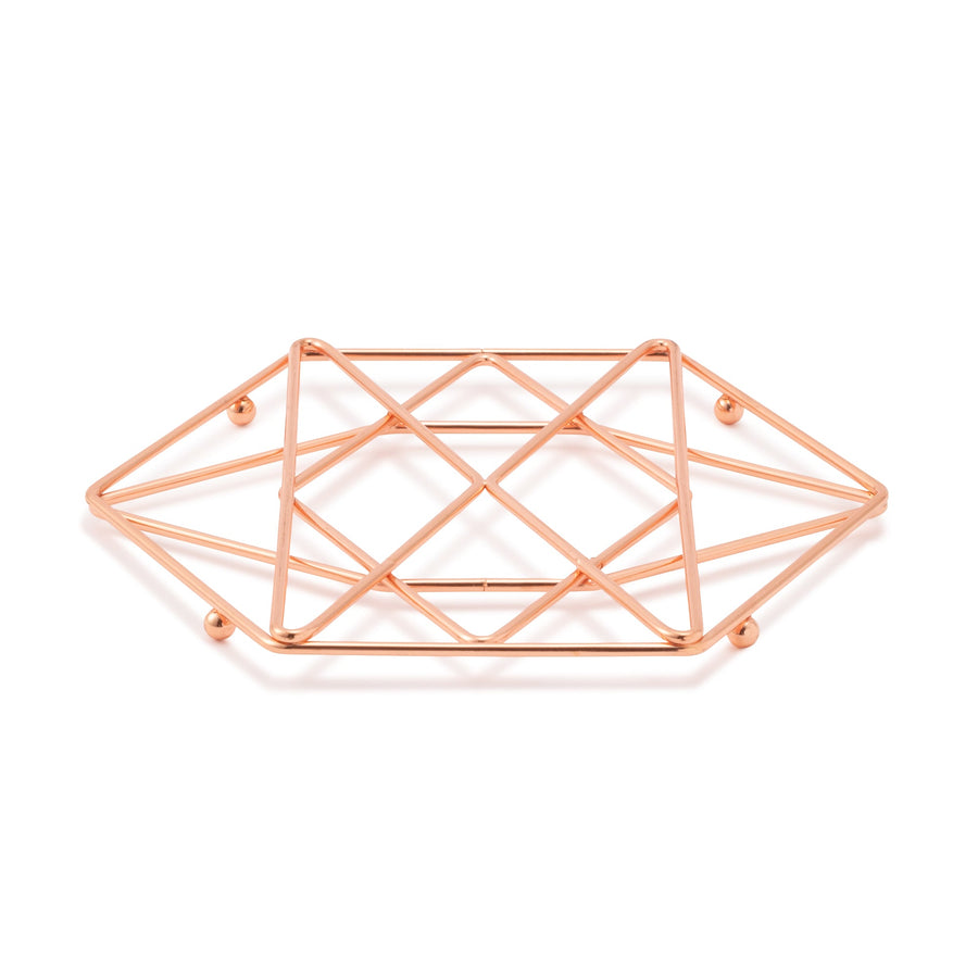 Wire trivet, copper