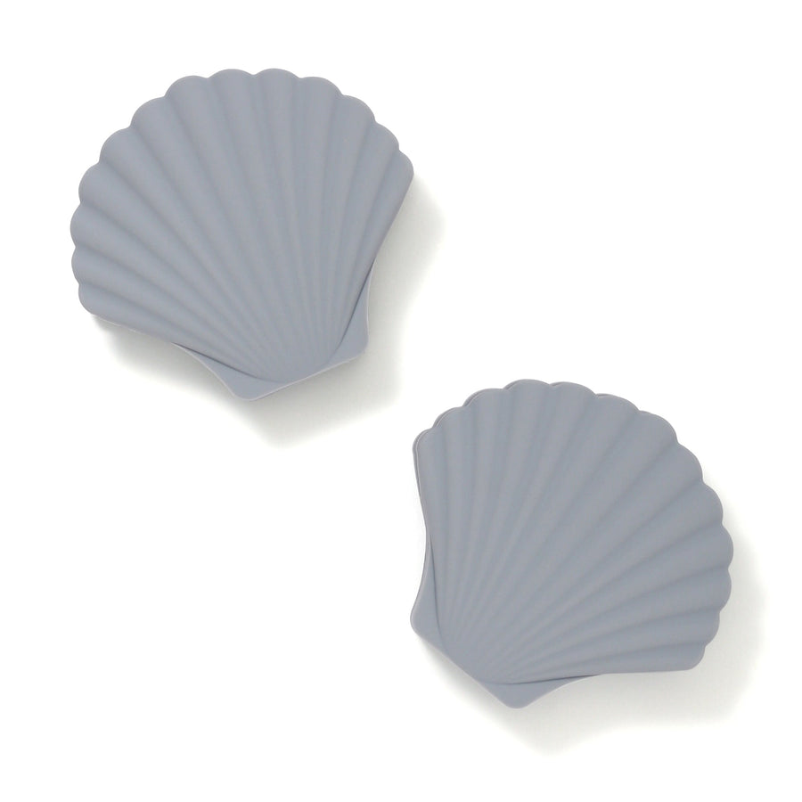 Shell Potholders, Set of 2, Grey