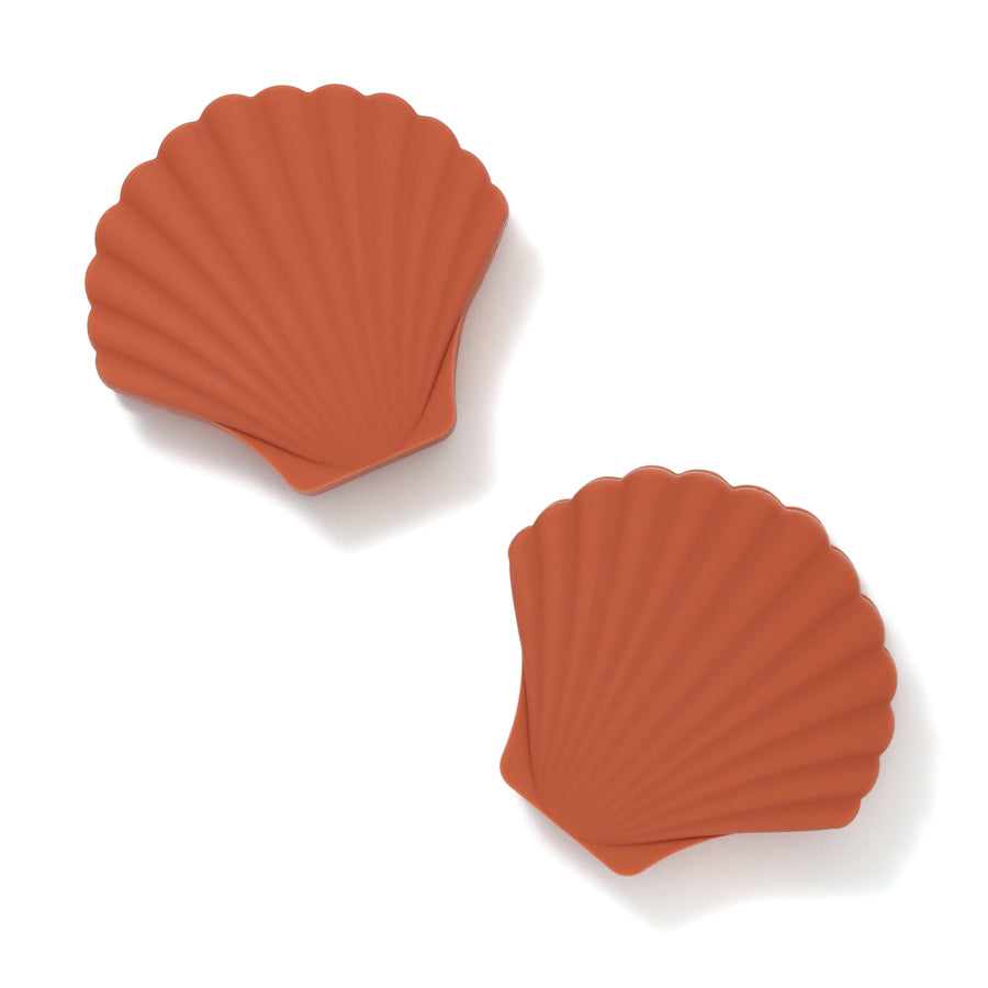 Shell Potholders, Set of 2, Orange