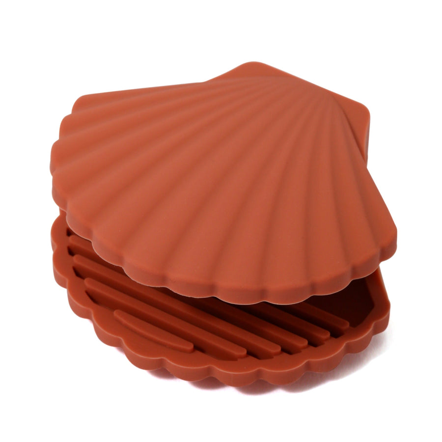 Shell Potholders, Set of 2, Orange