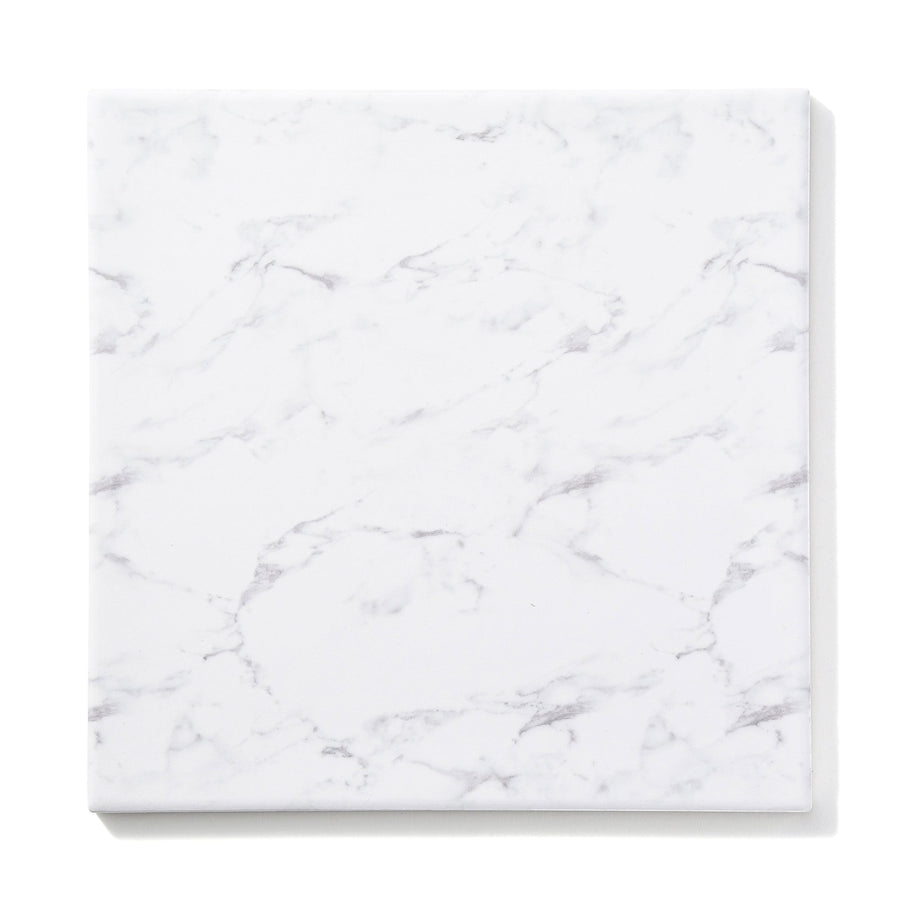 Trivet M Square Marble White