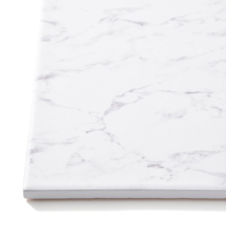 Trivet M Square Marble White