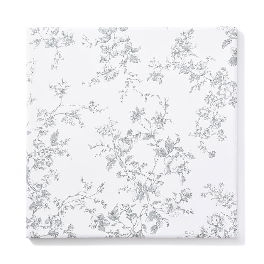 Trivet M Square Botanical White