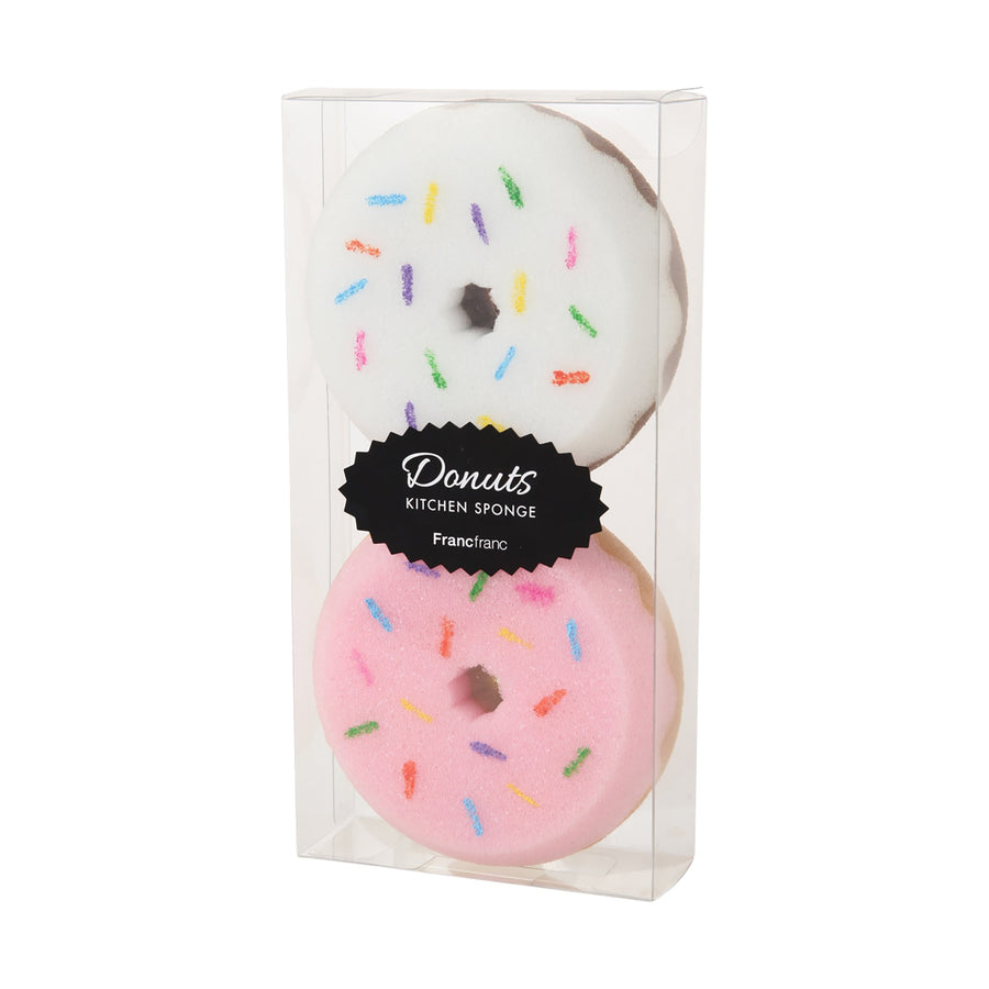 Donut Kitchen Sponge White/Pink