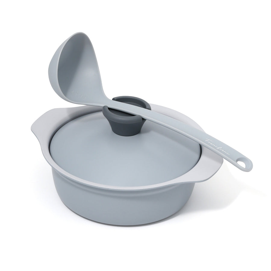 Bicolor lightweight cooking pot 18cm grey