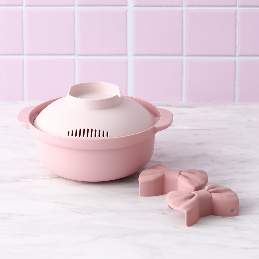 Easy Microwave Cooking Pot Pink