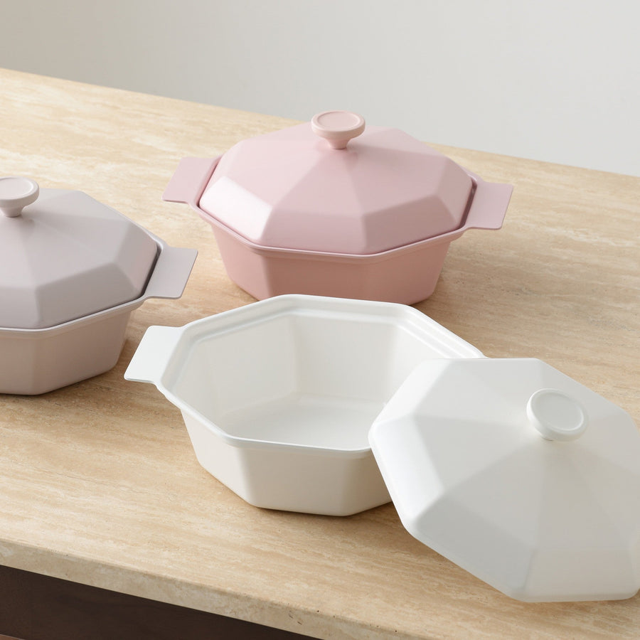 ダイヤ 軽量 クッキングポット 25cm ホワイト