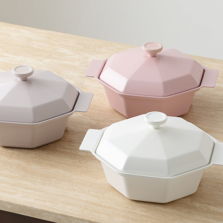 ダイヤ 軽量 クッキングポット 25cm ホワイト