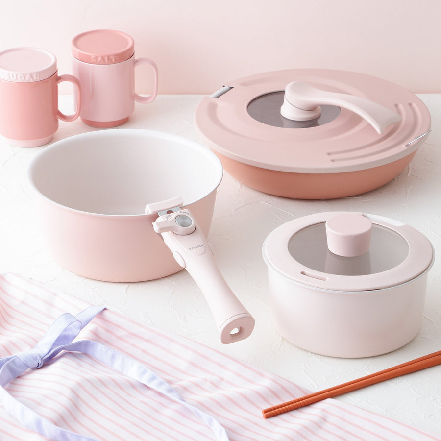 GO TABLE 鍋・フライパンバラエティ6点セット ピンク