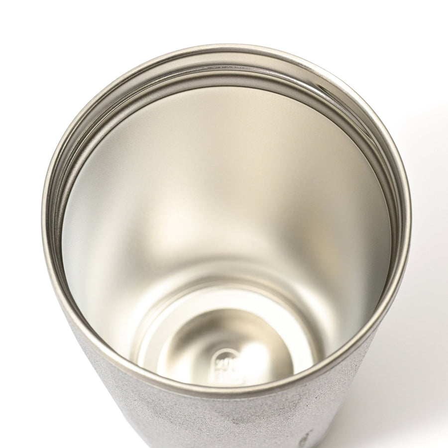 ストロー付きステンレスタンブラー グリッター シルバー