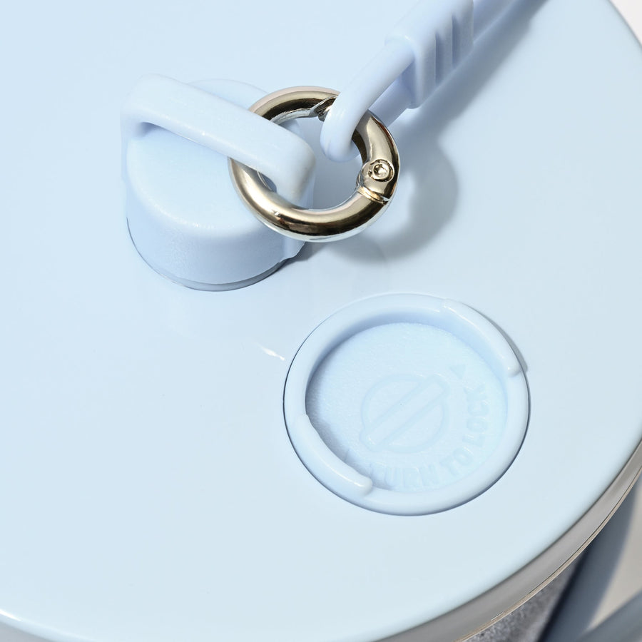 ストロー付きステンレスタンブラー グリッター ブルー