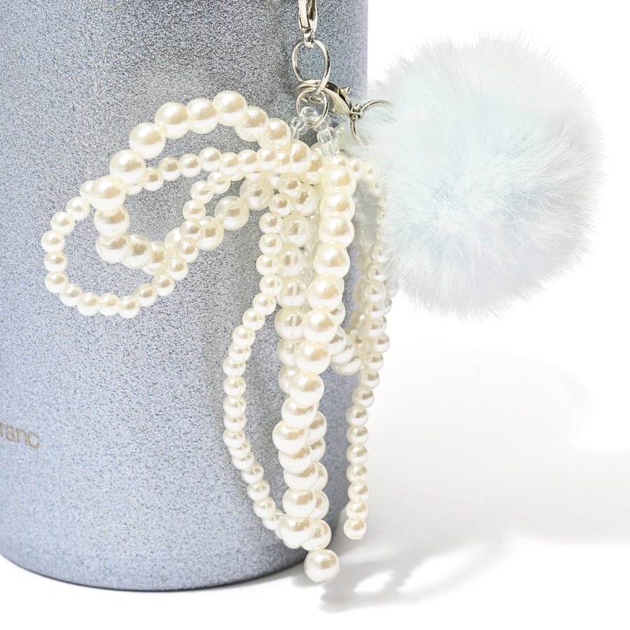 チャーム付きステンレスタンブラー グリッター ブルー