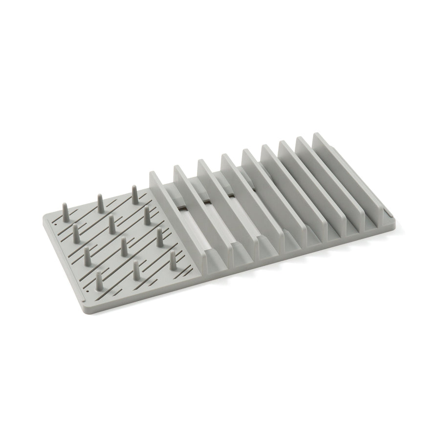 Drying Dish Rack &amp; Mat Set, Grey