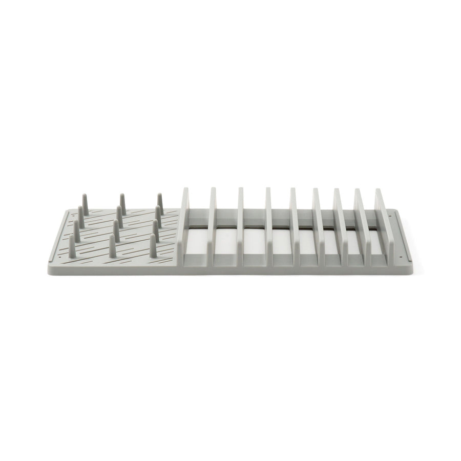 Drying Dish Rack &amp; Mat Set, Grey