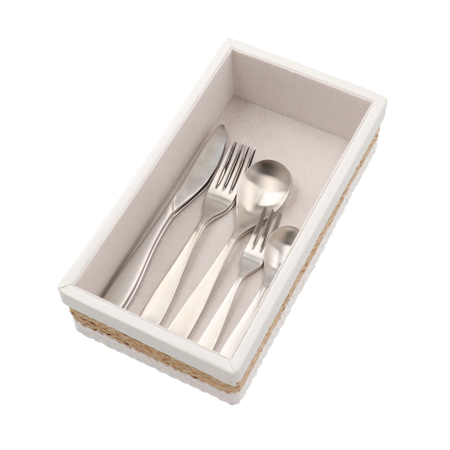 Duo Cutlery Case L White