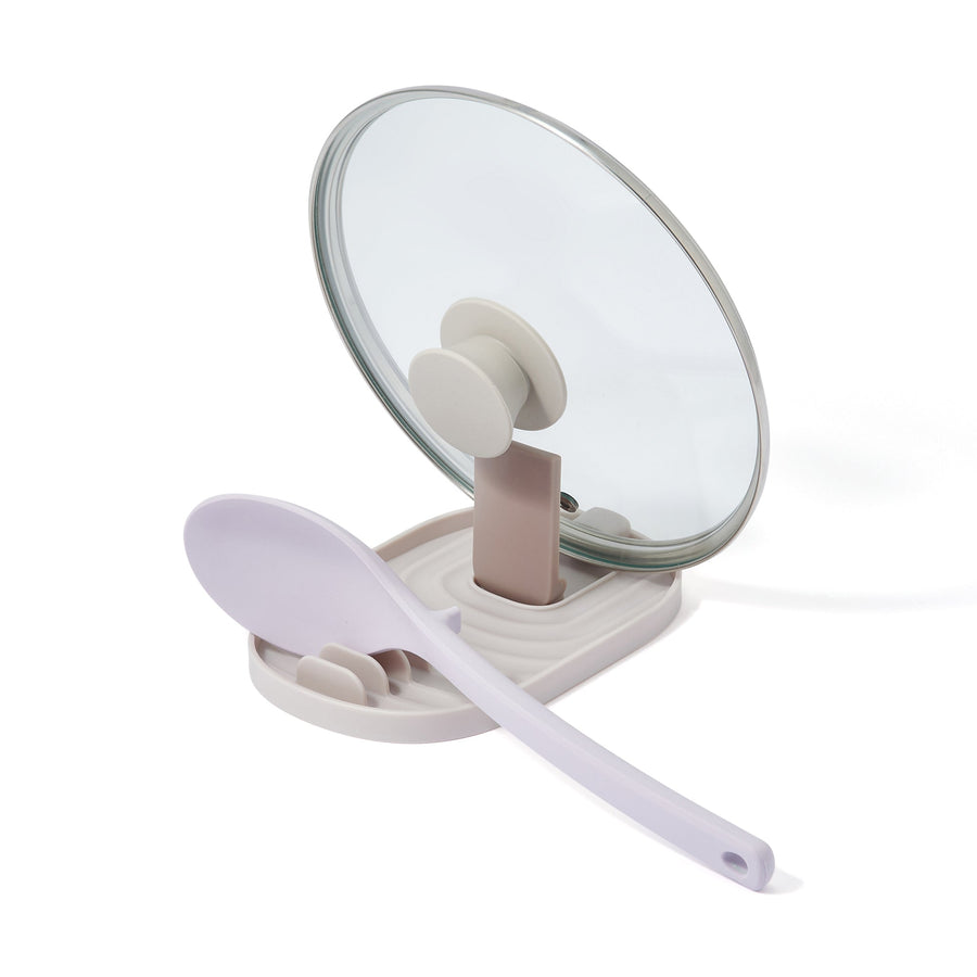 鍋蓋・お玉置き グレー